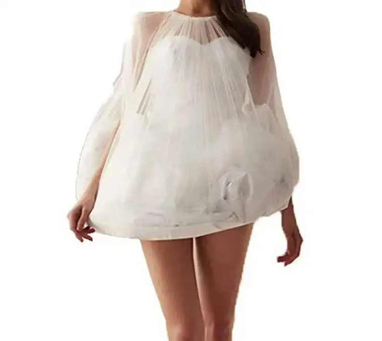 2023 New Design Bridal Wedding Dress Toilet Petticoat Elastic Waist One Layer Soft Tulle Skirt Underskirt Save You From Toilet
