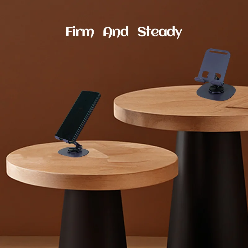 2025 New Design Foldable Phone Stand for Desk  Anti-slip 360 Rotating Metal Mobile Phone Holders for All Phones Dock Holder