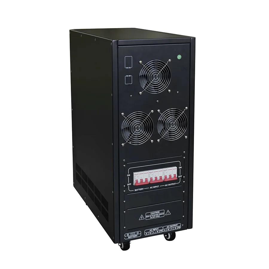 15KVA 192VDC Input 50Hz 60Hz Output 3 Phase Inbuilt MPPT PWM Charge Controller Low Frequency Hybrid Solar Inverter