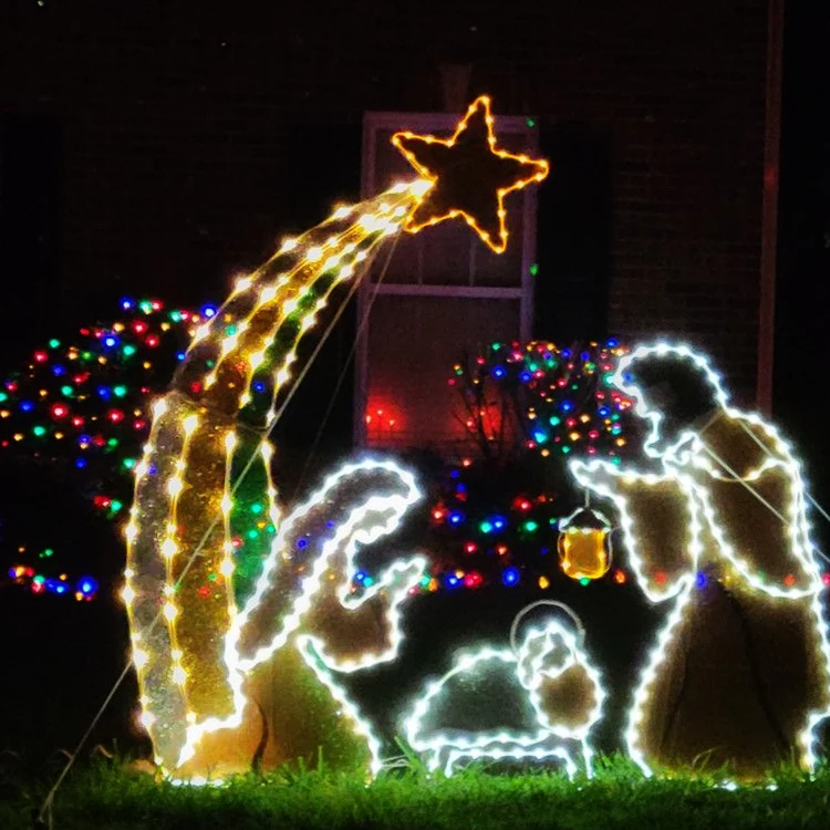 Lighted Outdoor Large Christmas Nativity Scene - 5000K CCT