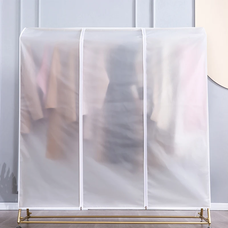 Simple Houseware Clear Garment Rack Wardrobe Cover Hanging Clothing Dust Cover