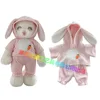 Set pigiama rosa con orecchie da coniglio per bambole da 40cm a 50cm.