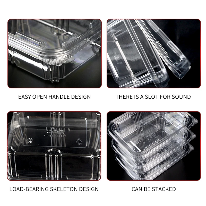 8x5.5inch Two Color Black Bottom Clear Lid Hinged Take Away To Go Food  Containers Manufacturers, Suppliers and Factory - Wholesale Products -  Huizhou Yangrui Printing & Packaging Co.,Ltd.