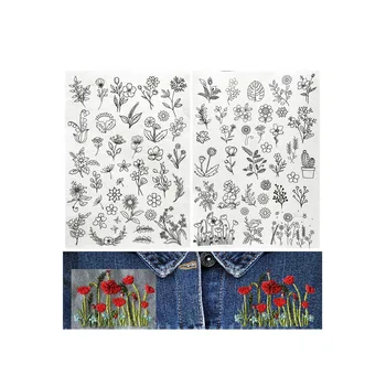 Self-Adhesive Water-Soluble Embroidery Pattern Hot Iron Transfer Fabric for Sewing Beginners Sewing & Weaving arts for Artists
