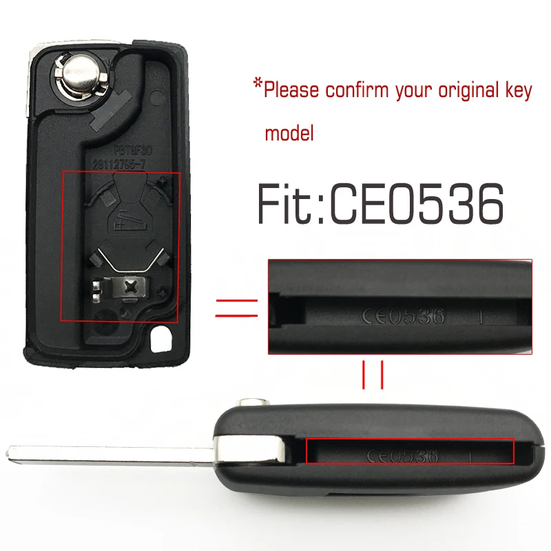 2 Buttons Folding Remote Control Car Key Shell Vehicle Keys Case With HU83 and CE0536 for Citroen Peugeot 407 SW 107 207 307 308