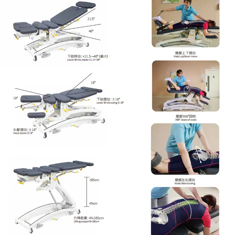 Multi-Functional Manipulation Bed for Sports Therapy and Pain Relief