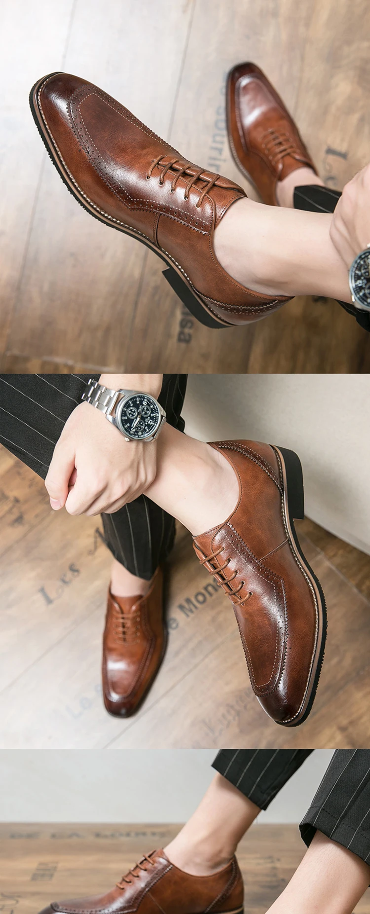 British Dress Shoes Inner Increased Mens Business Shoes main image 1