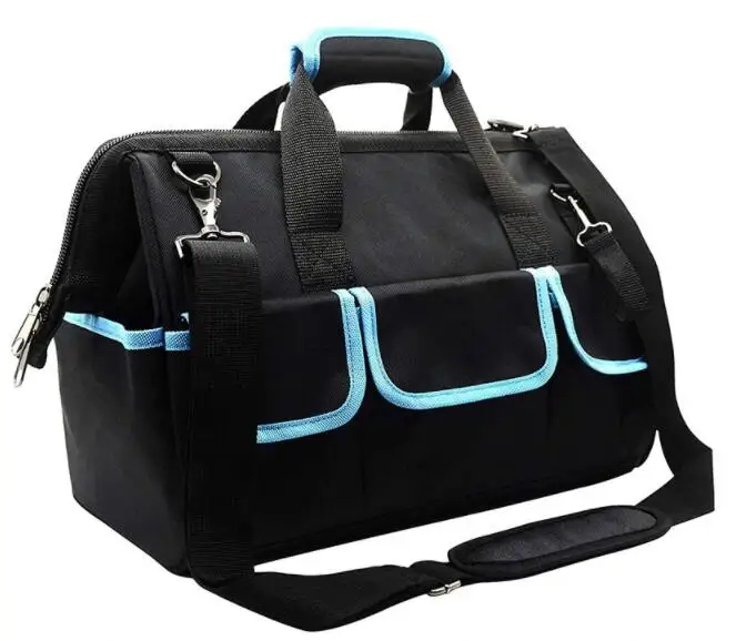 Custom Durable Large Open Mouth Waterproof Heavy Duty Plumber Tool Tote