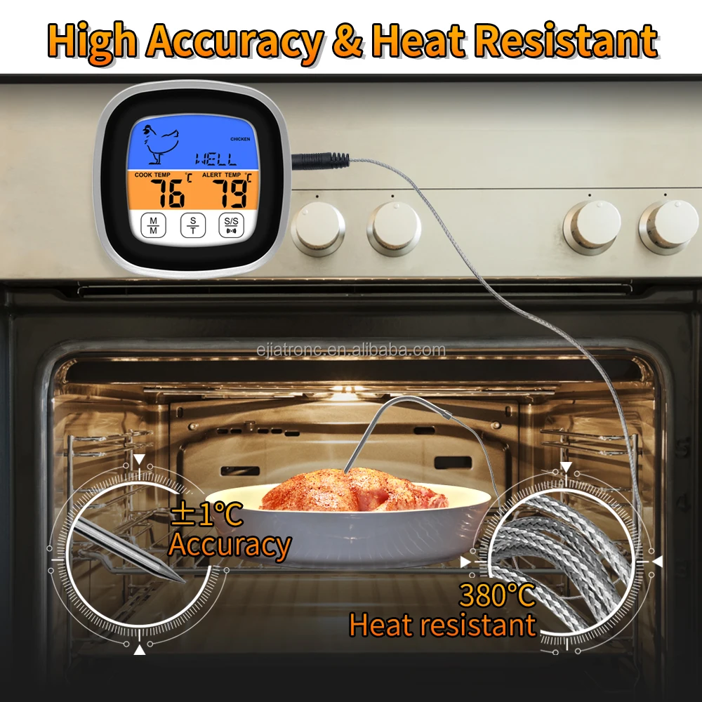 1pc, Food Thermometer, Instant Read Meat Thermometer, Termometro Digital  Cocina, Baking Thermometer, Digital Cooking Food Thermometer With Super Long