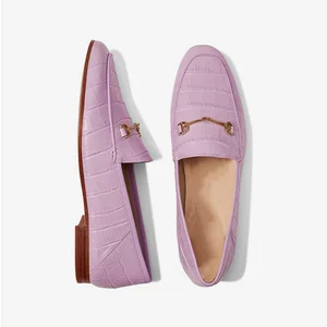 Hot Style New Design Comfortable slip on Loafer Custom Women Fashion Leather Shoes