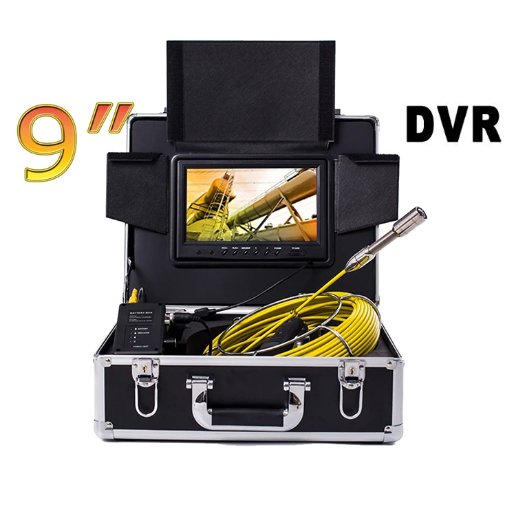 9Inch HD1080P Touch Screen Sewer Camera with 512Hz Sonde&Self-leveling&Meter Counter for Home pipeline Inspection manufacture