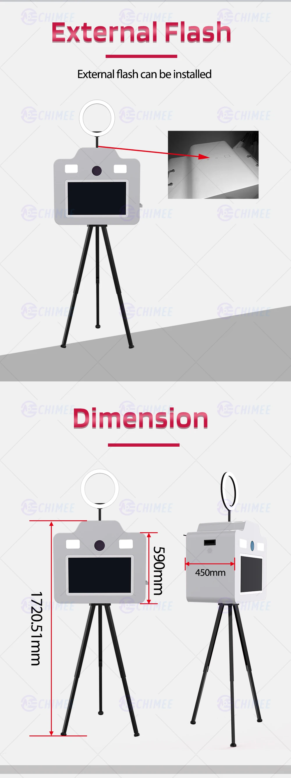 Hot Sale Photobooth Party/wedding/birthday 21.5 Inch Lcd Monitor Smart