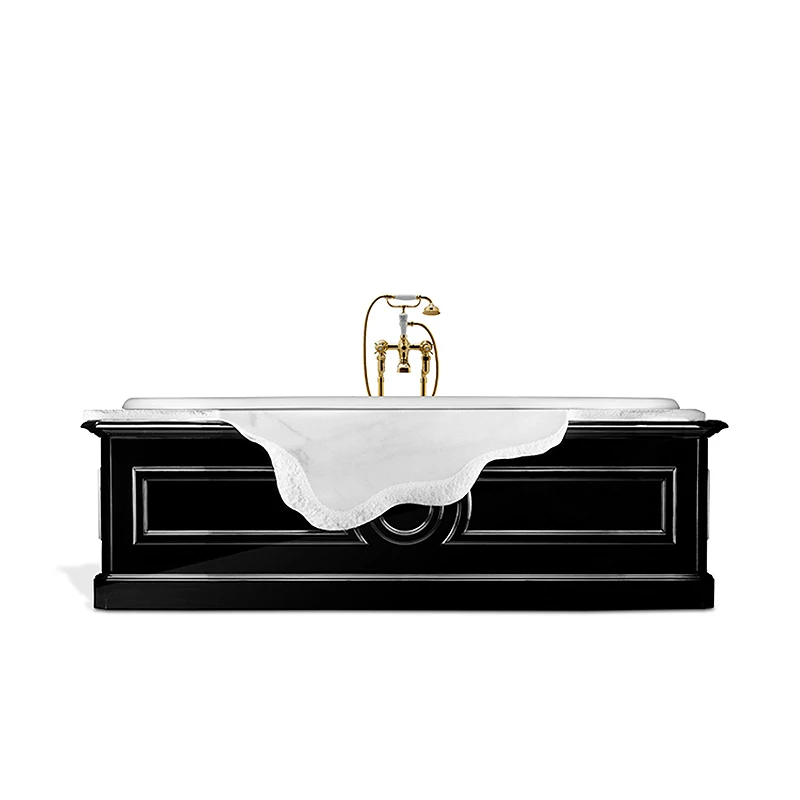 Современная минималистская высококачественная керамическая Ванна дизайнерские модели вилла отель ванная комната дом Премиум чувство независимой ванны