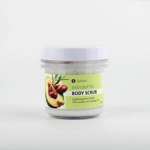 Custom Private Label Organic Shea Butter Body Scrub Whitening Exfoliating Effect