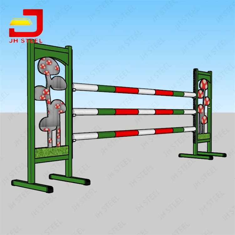 Customized Durable Metal Frame Light Weight Cartoon Portable Horse Jumping Obstacle