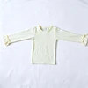 Cream White Solid Flare Ruffle Long Sleeve Kids Top