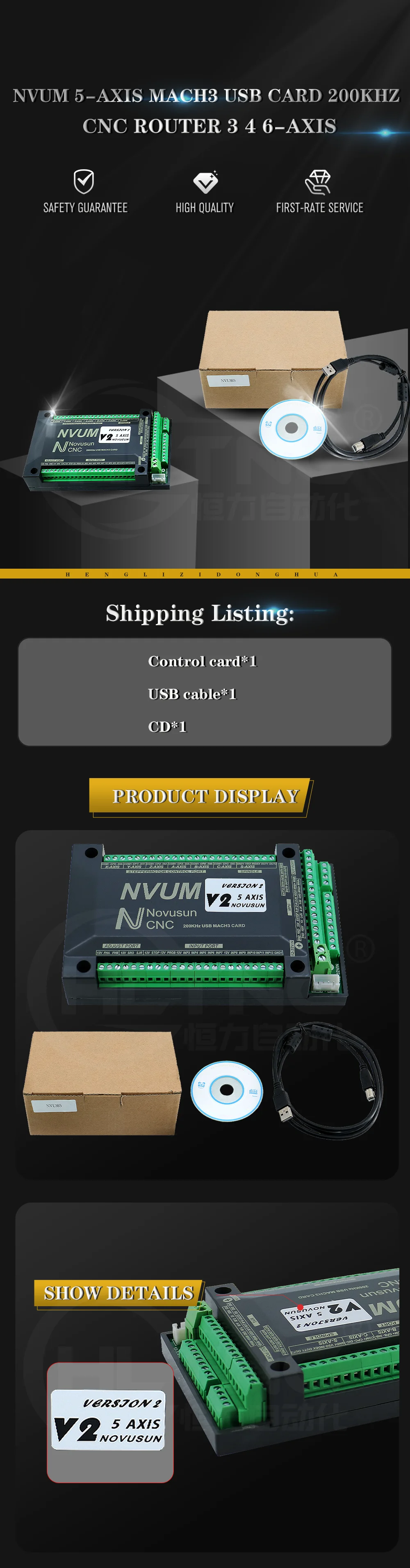 /usb Mach3 Card 200khz Cnc Router 3 4 5 6 Axis Motion Control Card Breakout Board For