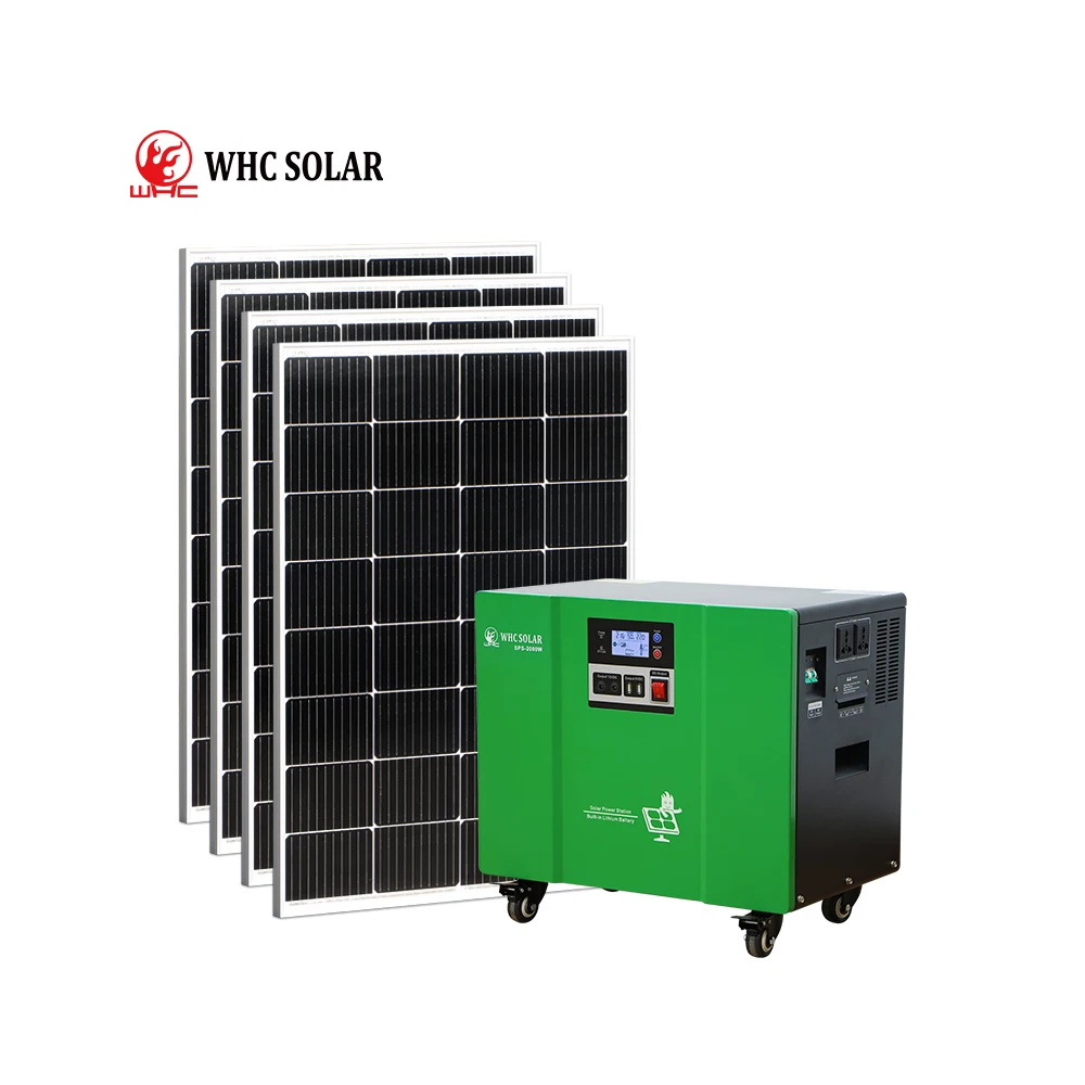WHC Solar 2000W Portable Power Station Solar Generator 220v Supply Energy Storage