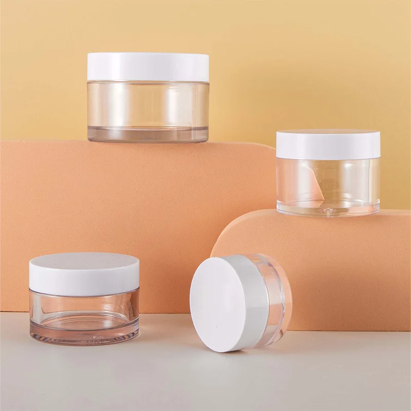 10ml to 200ml PET Plastic Makeup Cream Jar Body Butter Container Skin Care Body Scrub Jar Plastic Lid