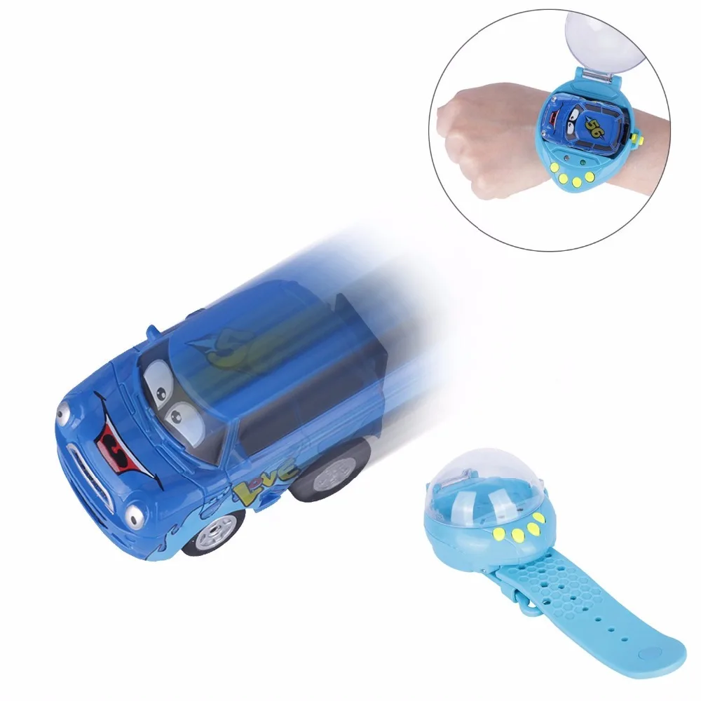 FENGTAI Gravity Sensor RC Mini Pocket Racer Cars Remote Control Cute Cartoon Kid Toy Watch Small Dual CTRL Vehicle USB Recharge