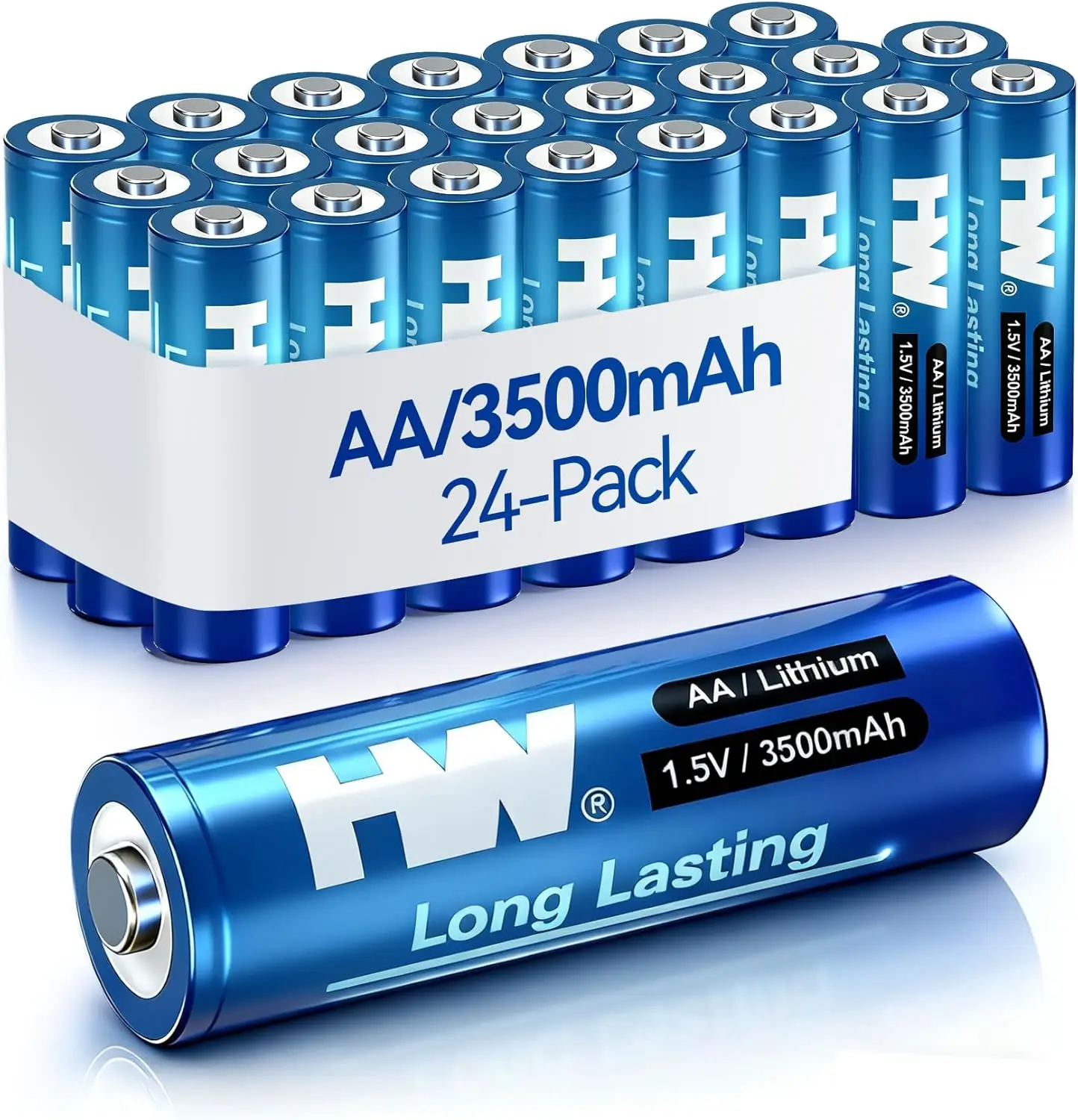 Piles au lithium AA non rechargeables HW 24 pièces 1,5 V 3500 mAh