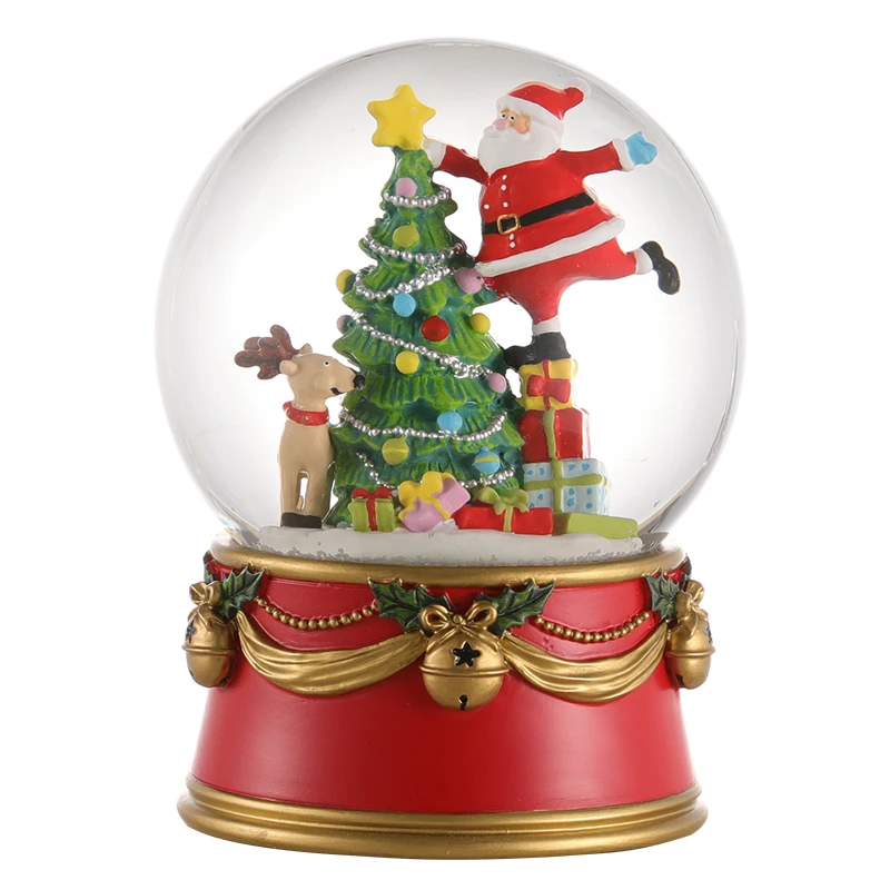 Custom Christmas Snow Globe Santa Claus Gift Water Globe Blowing Snow