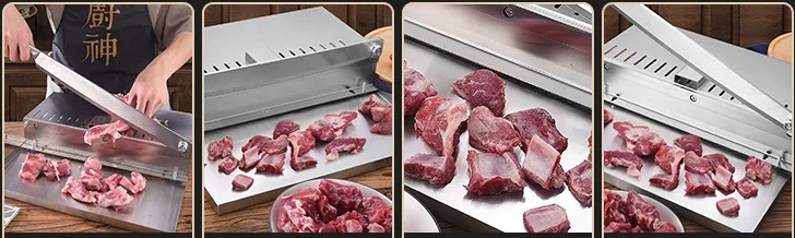 Stainless Steel Frozen Meat Cutter Household Meat Cutting and Slicing Machine Hand Bone Chopper