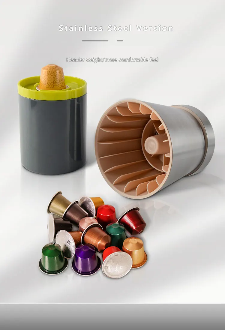 Stainless Steel Coffee Capsules Recycle Bucket Recycling Tool Aluminum
