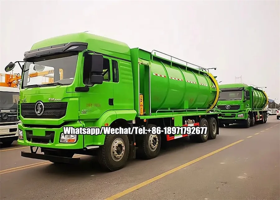 Shacman Vacuum Tanker Trucks 8x4 25000 Litres Sewage Suction And ...