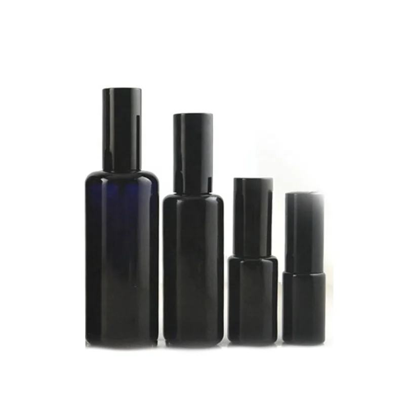 UV Protection Violet Optical Black Glass Bottles Essential Dark Oil Glass Spray Bottle
