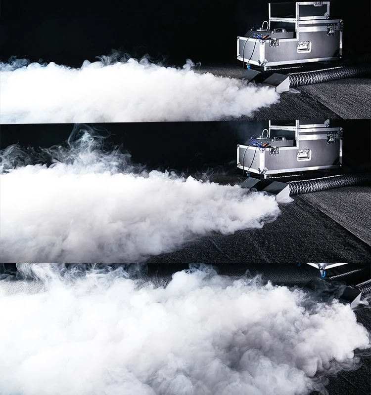 Professional 3000w Water Low Fog Machine Duel Output Water Ground Fog