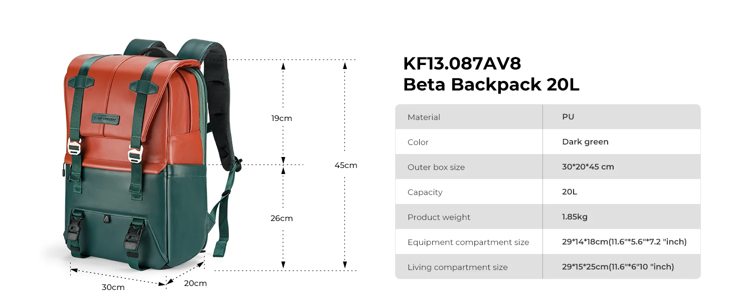 K&F Concept Beta 20L Camera Backpack - Lightweight & Waterproof 
