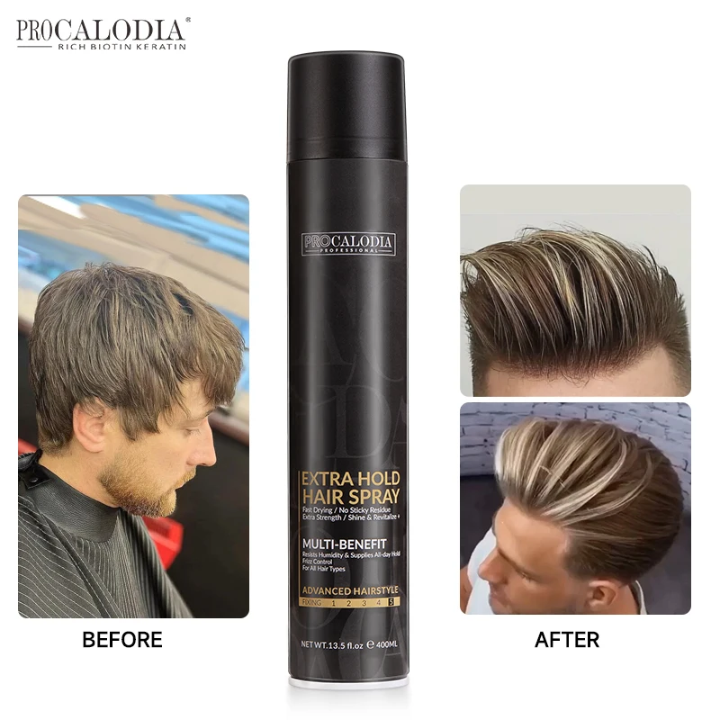 Hair Spray Strong Styling Hair men Fixing Spray Moisturize barber Hair  Fiber Holding Styling Hair Spray