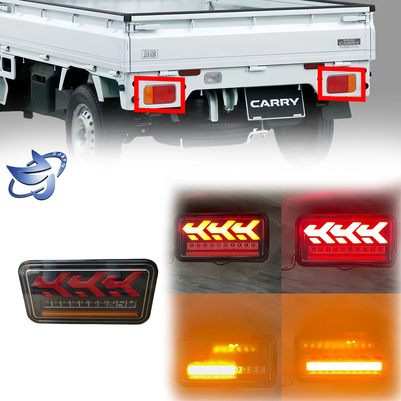 Tail Light Factory High Quality LED 12v 24v Plastic Black Lamp