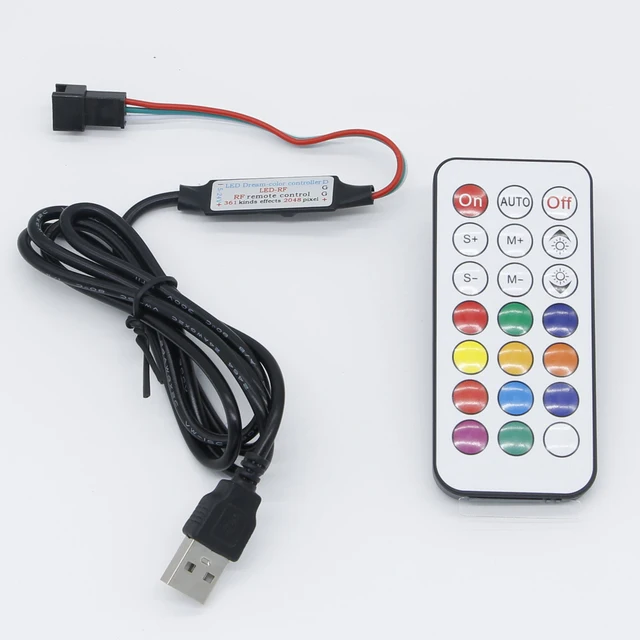 Mini Wireless RF Remote Controller LED Dimmer for DC 5V 12V 24V 6A Lighting Accessories RGB Strip Controller 21 Keys