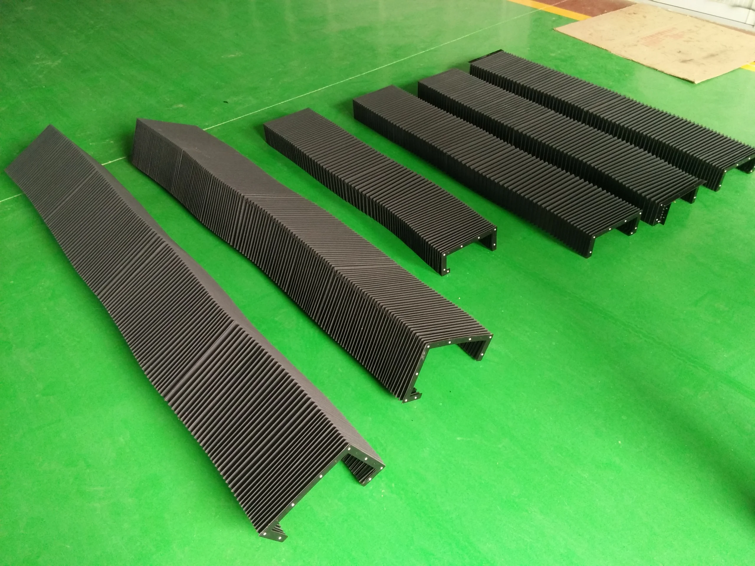 Rectangular Accordion Bellows Cover - Flame Retardant Textile Dust