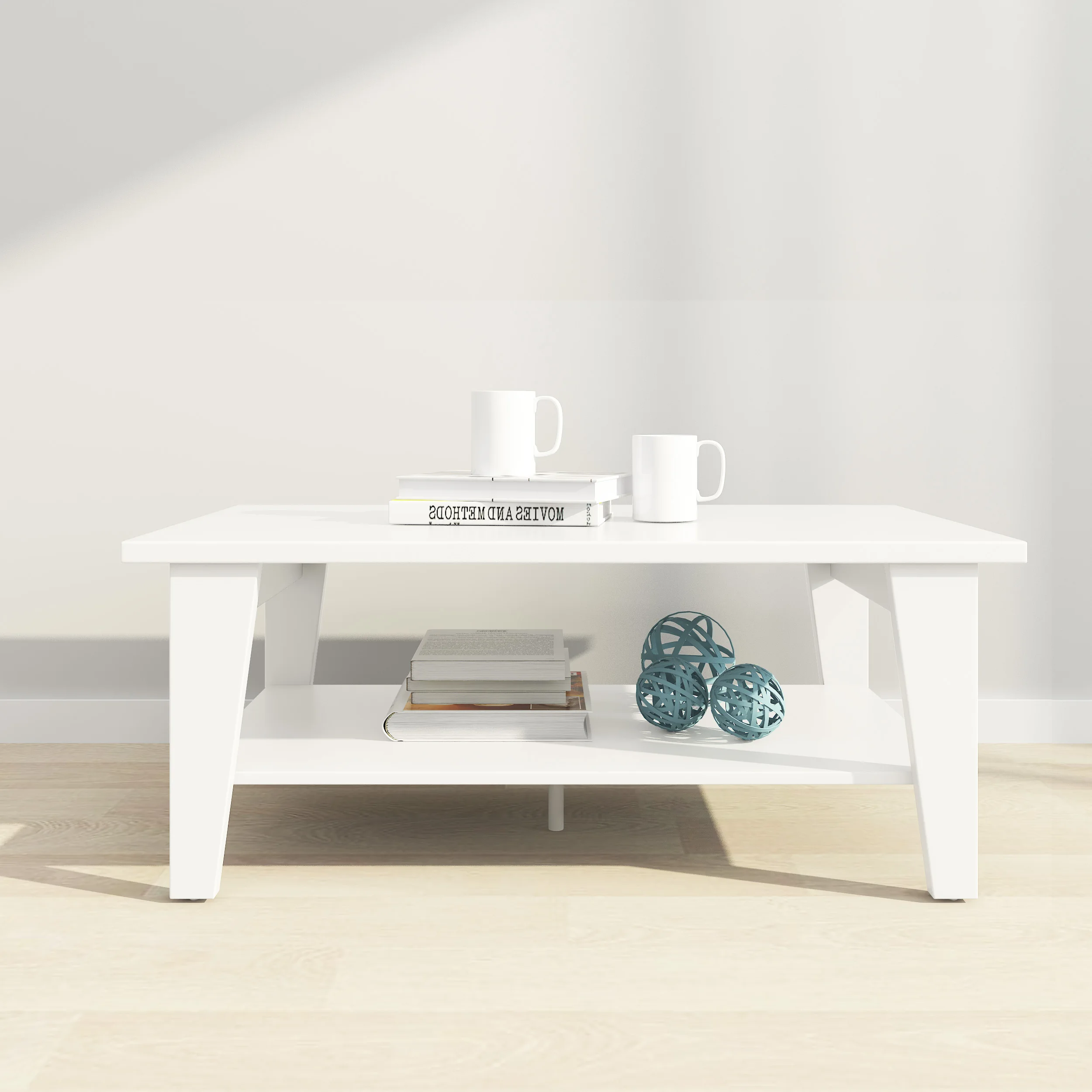 Simple Wood Coffee Side Table Minimalist Center Table Low Price Cheap