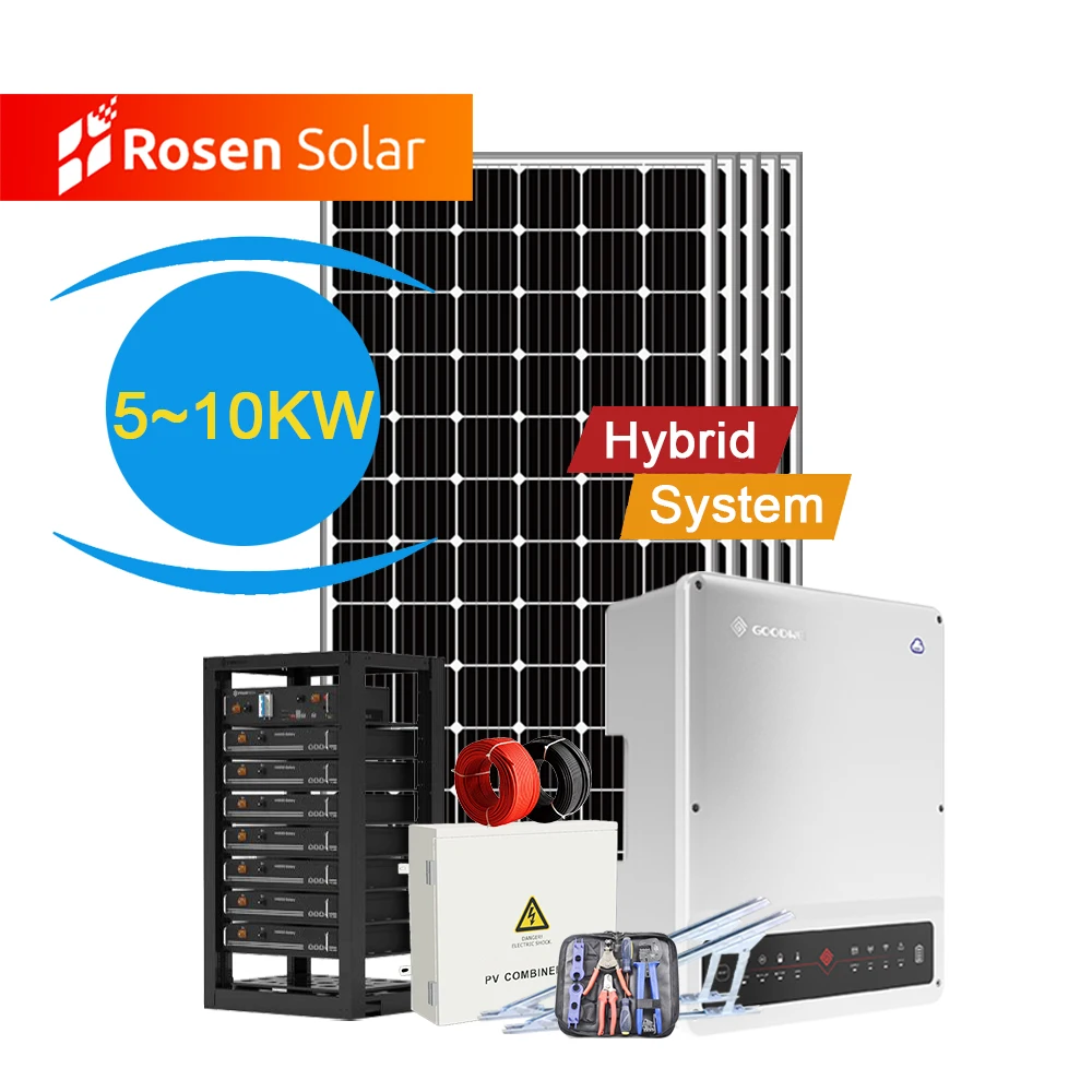 Solar Panel System 5kw 10kw 15kw On Grid Solar System Hybrid With Lifepo4