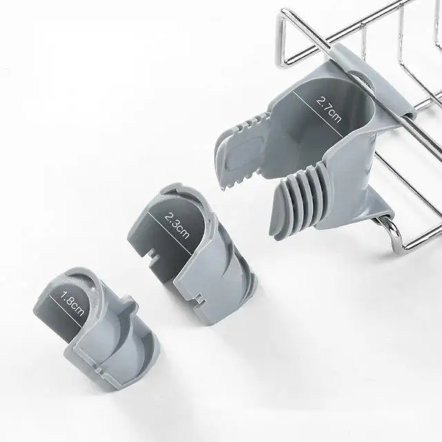 Thickened Adjustable Metal Kitchen Utensil and Sponge Holder Rack with Multi-functional Save Space Design