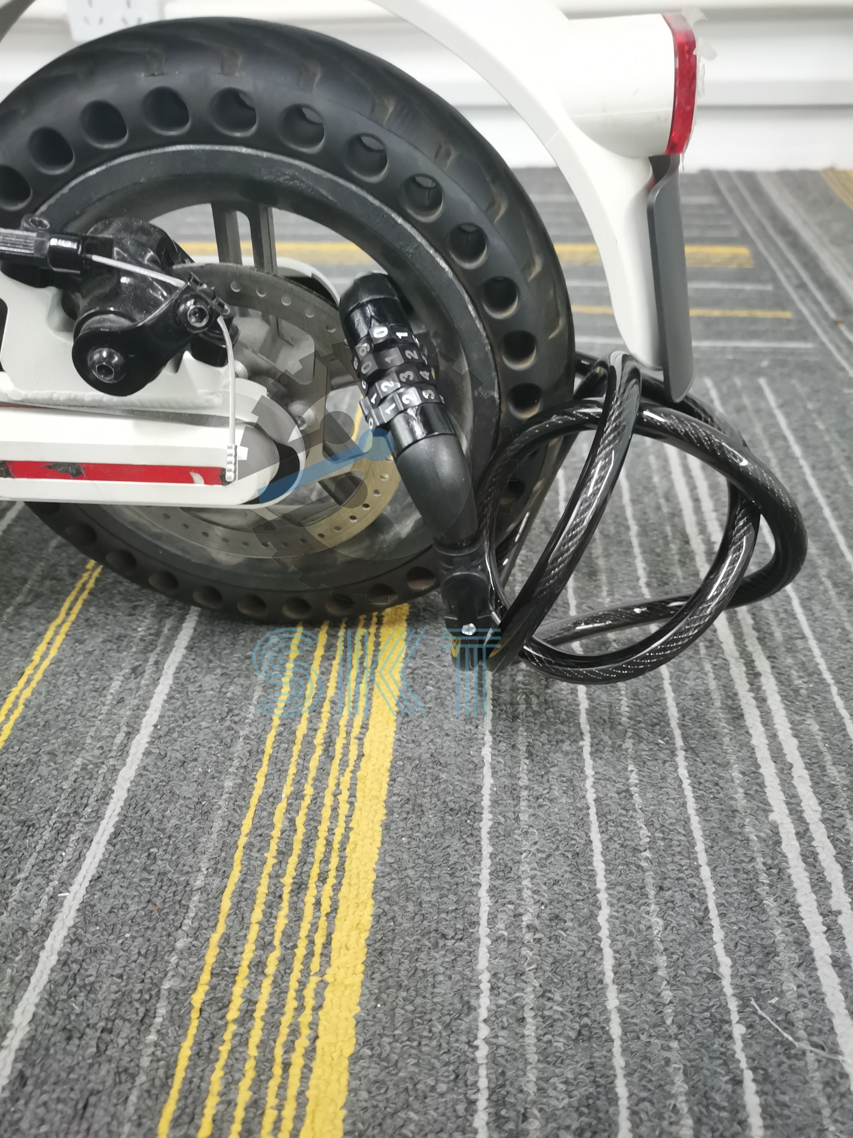 XiaomiM365スクーターバイクチェーンブロック盗難防止コードケーブルロックセキュリティスチール配線自転車Eスクーター用4桁コードロック|  Alibaba.com