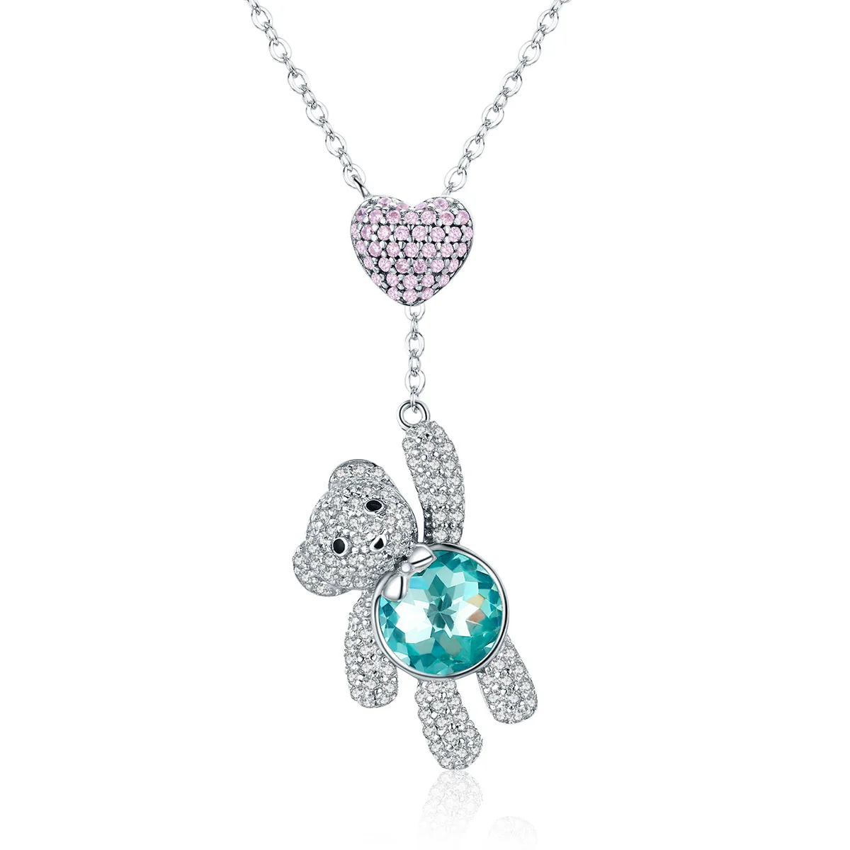 Buy Cute Bear Necklace,Heart Pendant 