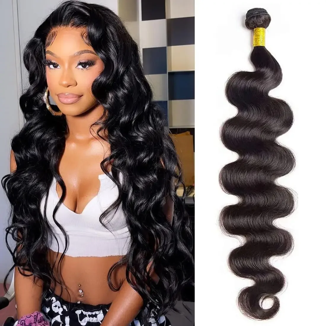 Fasci di capelli umani Body Wave da 18, 20 e 22 pollici, tessuto per capelli vergini brasiliani_voghion.com