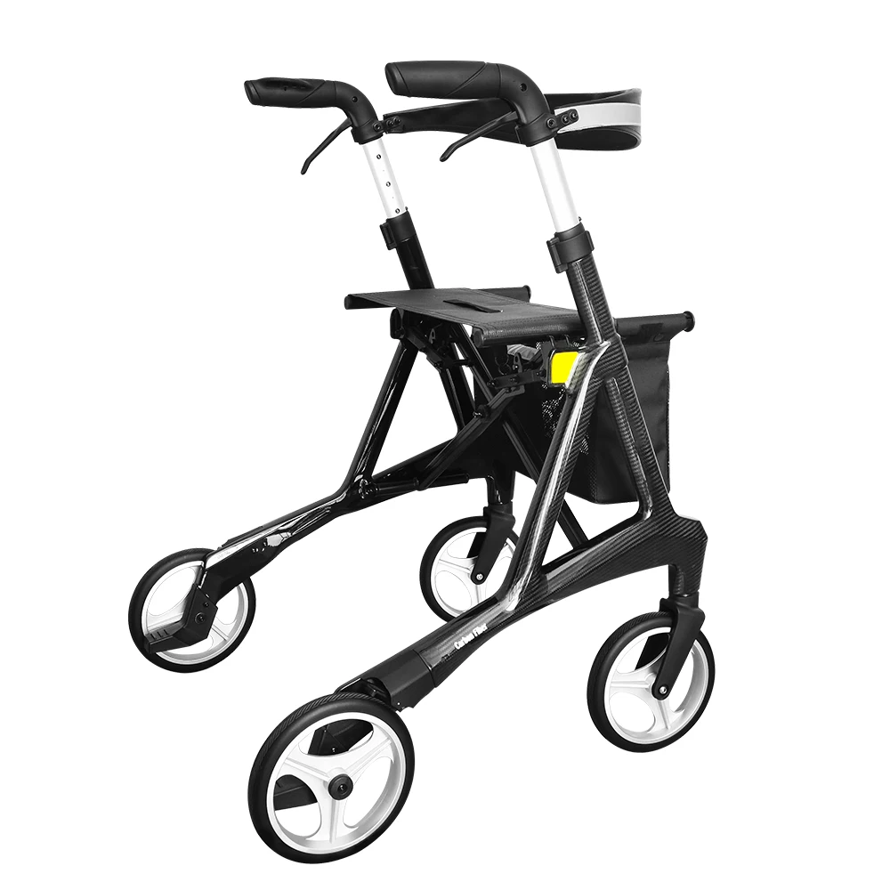Hot Selling Rollator Walker Folding Large Capacity Outdoor Carbon Fiber