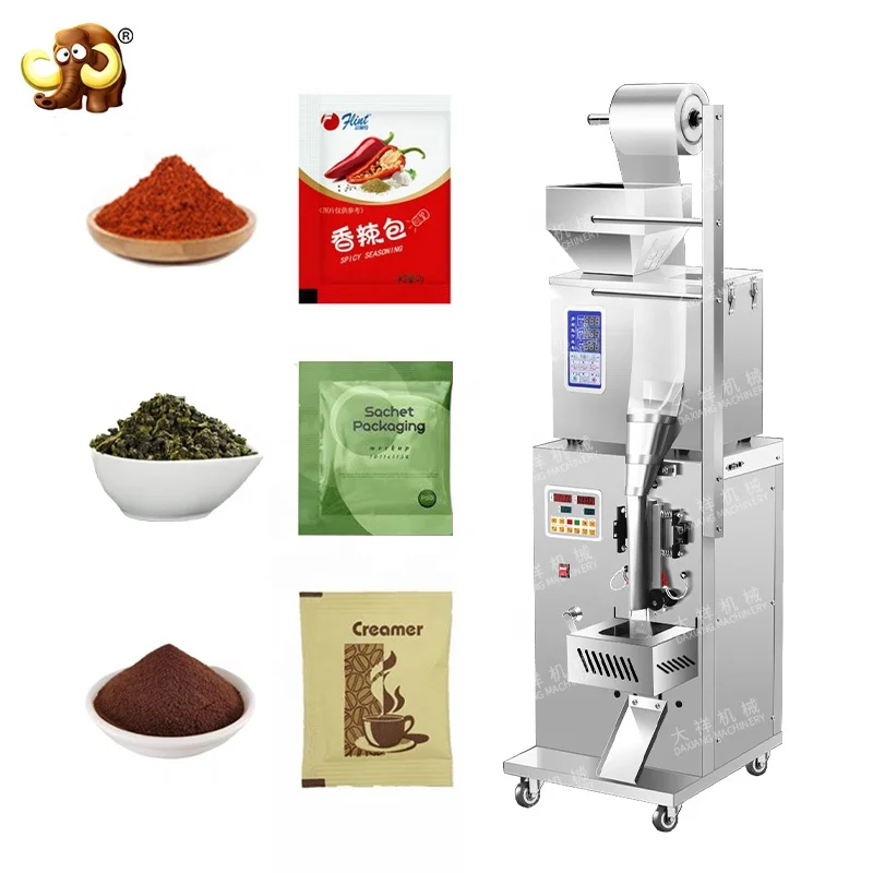 1-100G Milk Coffee Soybean Flour Spice Starch Powder Fine Sugar Food Packing Sachet Pouch Packaging Machine