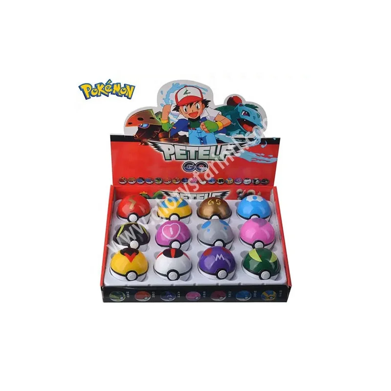 Wholesale 7cm Japanese PVC Figure Capsule Pokemoned Ball Unisex Anime Stress Ball Promotional Toy for Kids' Gifts