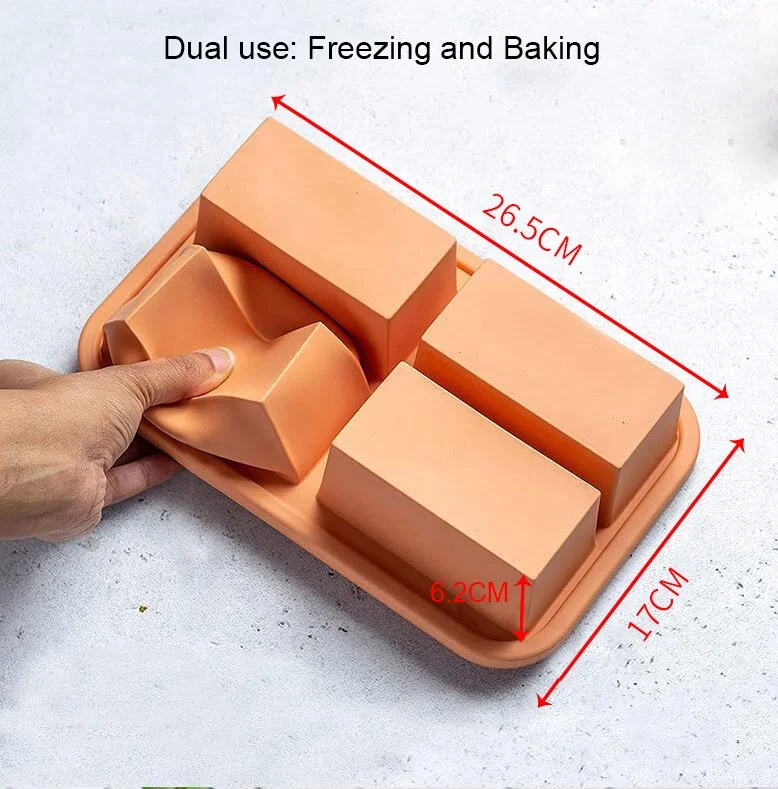 Ice Cube Tray Giant Storage for Food Meal Sauce with Lid Cozinha Silicone  molds Trays Extra Large Soup Food Freezing Molds