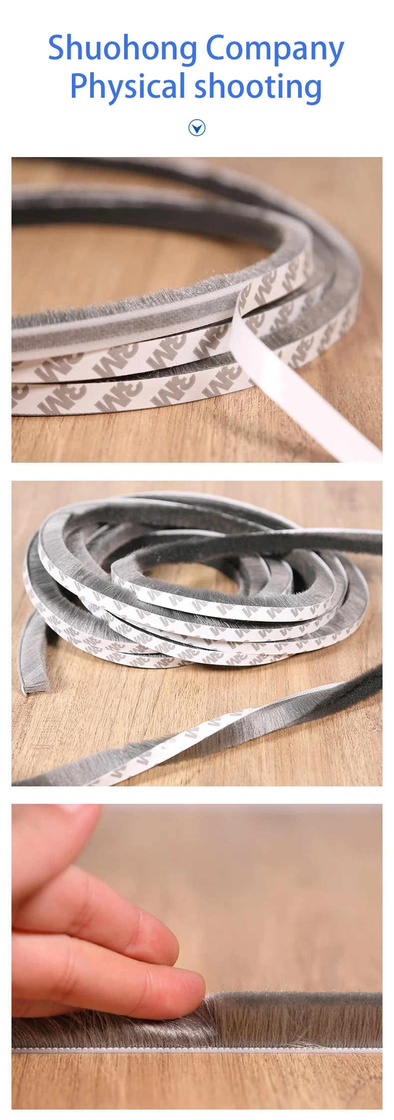 Pvc And Aluminum Window And Door Weather Strips Wool Wool Sealing Strip