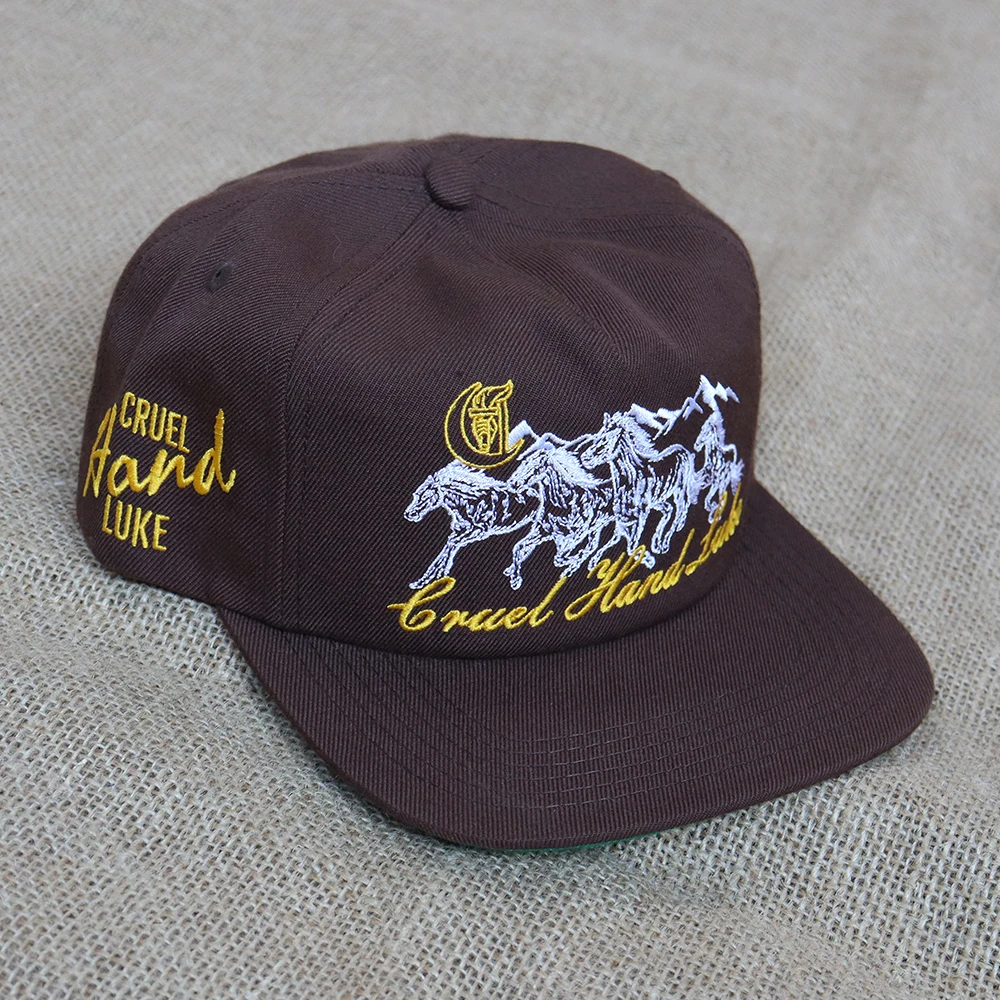 Custom Embroidery Logo Unstructured 6 Panel Cap Wholesale