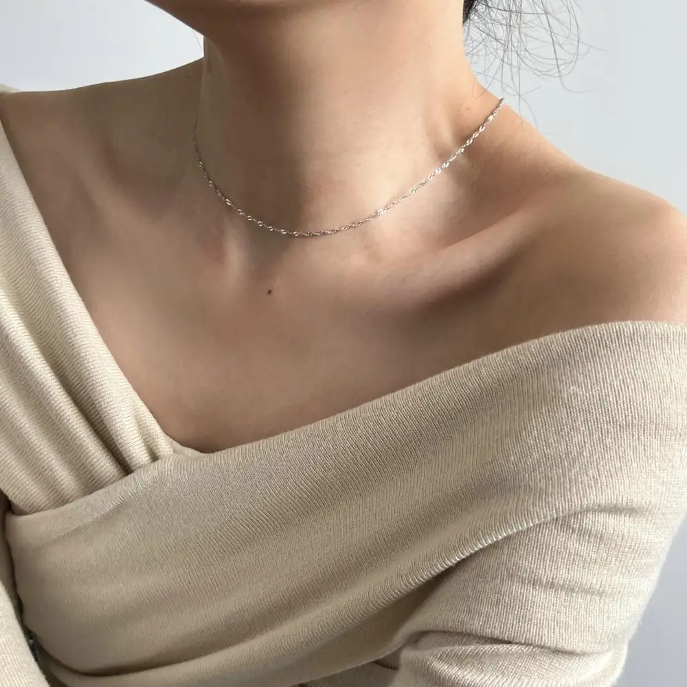 KAKODIY Simple Elegant Fine Jewelry Necklace Women's 925 Sterling Silver Necklace detail 3