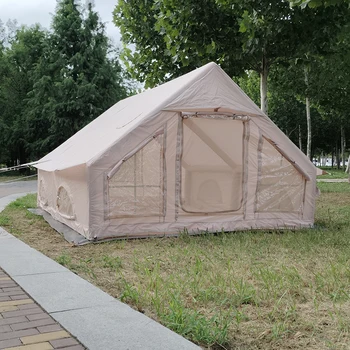 Luxury Waterproof PVC Oxford Inflatable Camping Tent with Aluminum Poles for Outdoor Glamping & Hiking